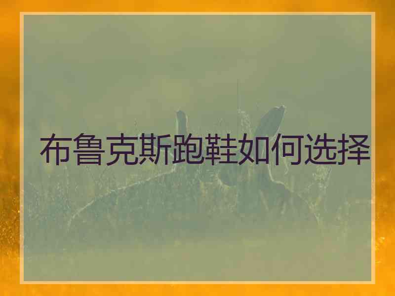 布鲁克斯跑鞋如何选择